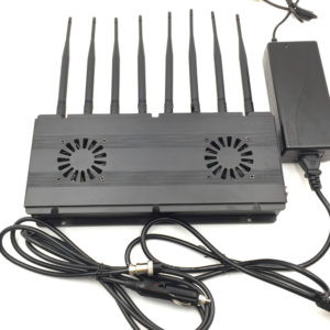 Desktop 8 Bands 2G 3G 4G WiFi GPS LOJACK Signals Jammer With Two Fans